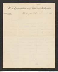 Nachlass Franz Steindachner, Brief von Spencer F. Baird an Franz Steindachner (08.09.1883), Inv.Nr. 20.04, Seite 1